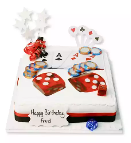 Cards and Dice Cake