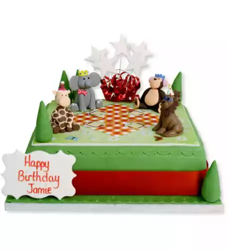 Animals Tea Party Cake