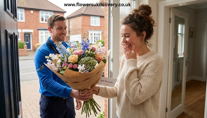 send flowers online UK just because seasonal bouquet Relevance: Illustrates the