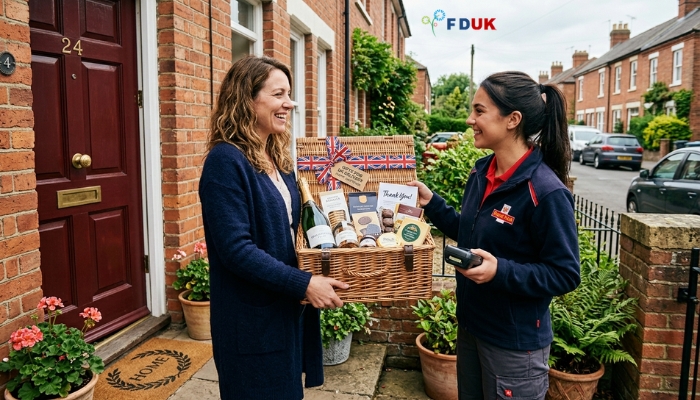 gifts for UK delivery happy customer doorstep