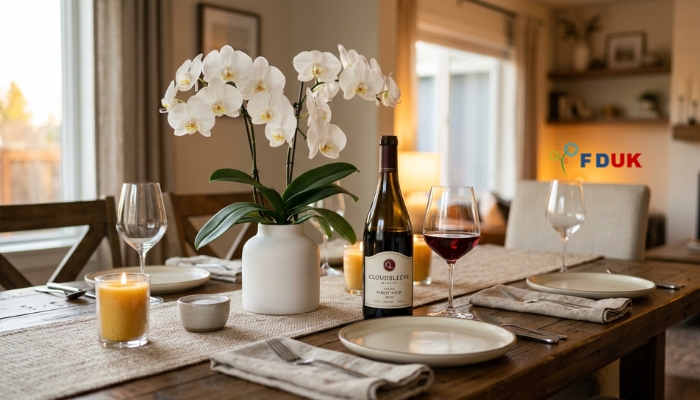Best flowers and wine gifts for anniversaries — orchids and Pinot Noir UK delivery