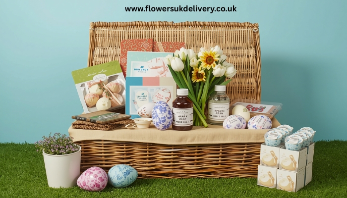 Easter hamper delivery UK — same day and next day delivery available Relevance: Reinforces the delivery service aspect Placement: Within Section 6