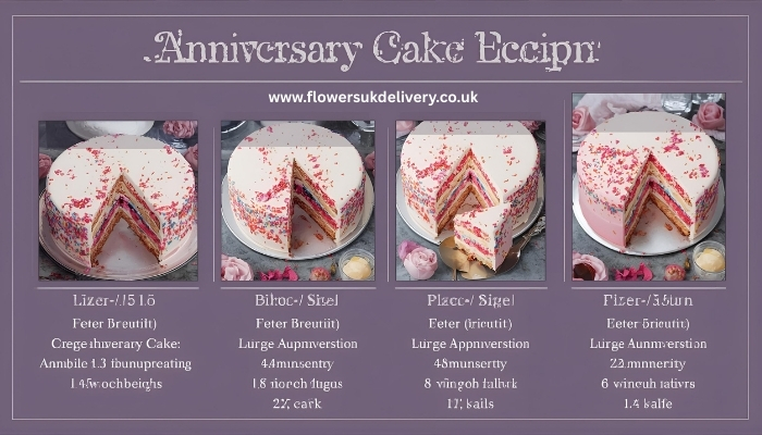 Anniversary cake size guide UK online ordering 