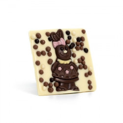 2 Pcs easter bunny chocbar white