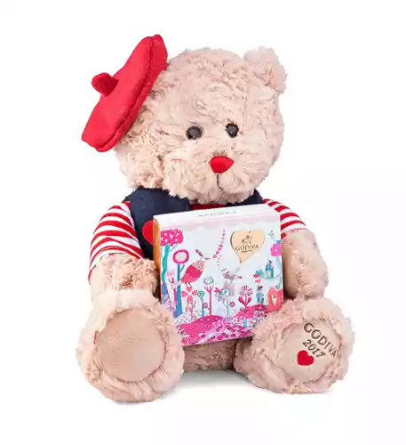 Godiva Valentine Plush Bear & Chocolates