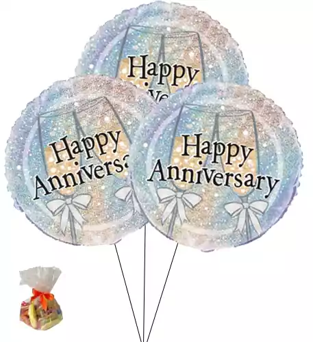 Happy Anniversary Sweet Balloon(Bunch Of Three)