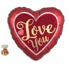 I Love You Roses Sweet Balloon-With Smily Face Balloon(Bunch Of Three)