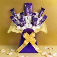 Cadbury Dairy Milk and White Roses Bouquet