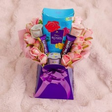 Yankee Candle and Cadbury Pink Roses Bouquet