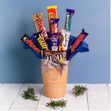 Dads Herb Garden Chocolate Vase Bouquet
