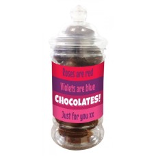 Roses Are Red Belgian Chocolate Jar