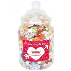 Personalised Love is all you need Large Sweet Jar