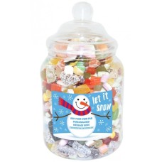 Personalised Snowman Large Sweet Jar