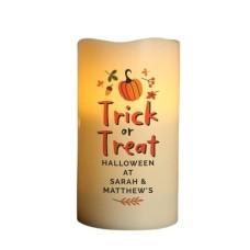 Personalised Trick or Treat LED Candle