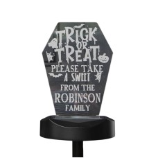 Personalised Trick or Treat Outdoor Solar Light