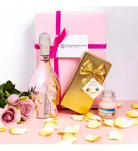 Pink Prosecco, Yankee Candle and Belgian Chocolates Hamper