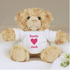 Personalised Love Heart Jumper Bear