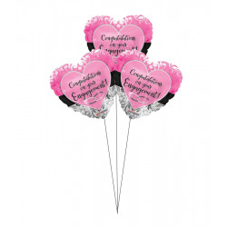 Engagement Pink Sweet Balloon(Bunch Of Three)