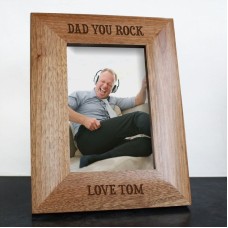 Personalised Dad You Rock Engraved Photo Frame
