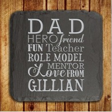 Personalised What Dad Means Slate Keepsake
