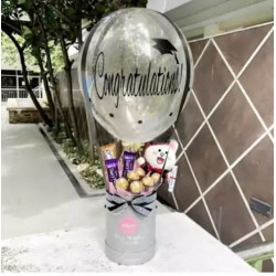 Hot Air Balloon 22 (Graduation Brown Line Toy Hot Air Balloon With Standard Wording)