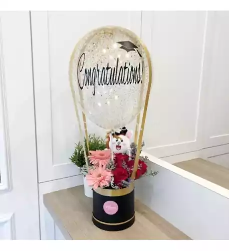 Hot Air Balloon 20 (Graduation Monkey Hot Air Balloon With Standard Wording)