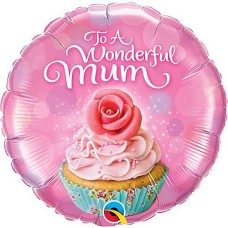Wonderful Mum Cupcake Foil Balloon