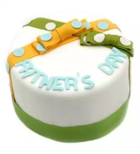 Bows And Dots Dad Cake (7 Inch Bows and Dots Dad Cake)