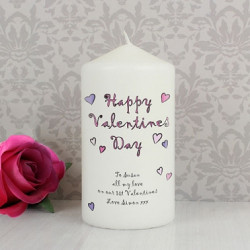 PERSONALISED FLOWERS AND BUTTERFLIES HAPPY VALENTINES DAY CANDLE PERSONALISED FLOWERS AND BUTTERFLIES HAPPY VALENTINES DAY CANDLE