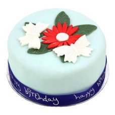 Butterflies and Flowers Cake (7 Inch Butterflies and Flowers Cake)