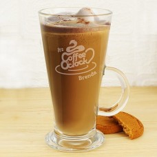 PERSONALISED COFFEE O'CLOCK LATTE GLASS