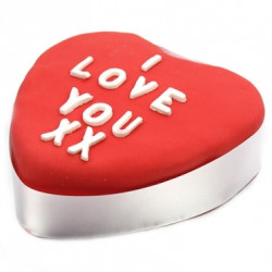 7 Inch Red Heart Cake