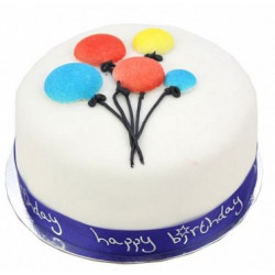 Birthday Balloons Cake (7 Inch Birthday Balloons Cake)