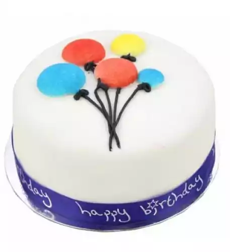 Birthday Balloons Cake (7 Inch Birthday Balloons Cake)
