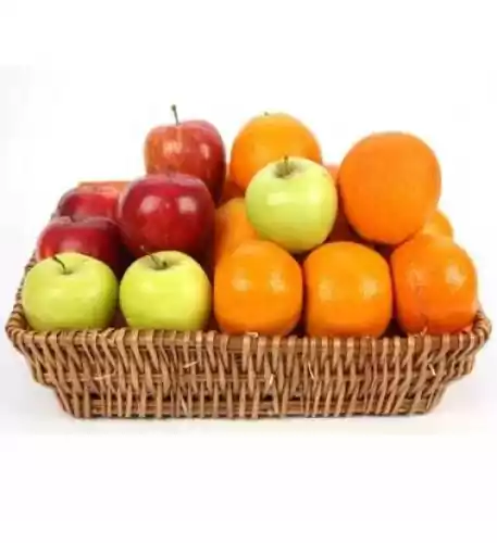 Crunchy Apples and Orange Fruit Basket