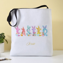 Bright Bunny Ears Easter Tote Bag