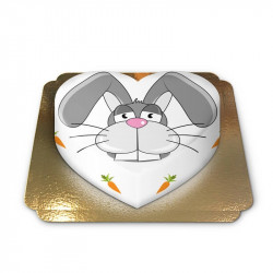 Heart Shaped Rabbit Cake (Medium (25×24 (10 parts)))