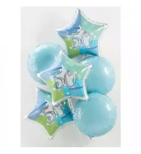 50th Birthday Balloon Bouquet