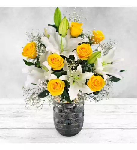 Yellow Rose & Lily