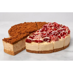 50/50 Lotus Biscoff and Strawberry Cheesecake