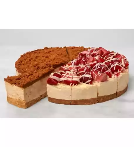 50/50 Lotus Biscoff and Strawberry Cheesecake