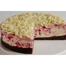 Raspberry white chocolate cheesecake