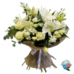 Bouquet of white roses and lilies (Refined)