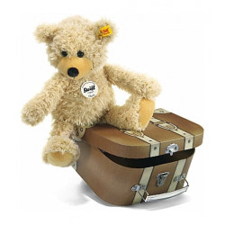 Steiff Charly Dangling Teddy Bear in Suitcase Steiff Charly Dangling Teddy Bear in Suitcase