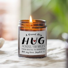 Personalised Candle Gift - A Hug Across the Miles