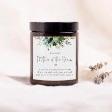 Personalised Mother of the Groom Candle - Botanical Style