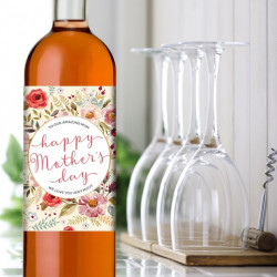 Happy Mother's Day Floral Wine Gift