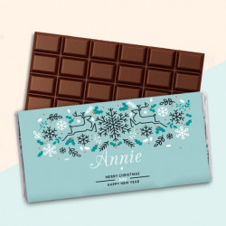 Personalised Reindeer Chocolate Bar
