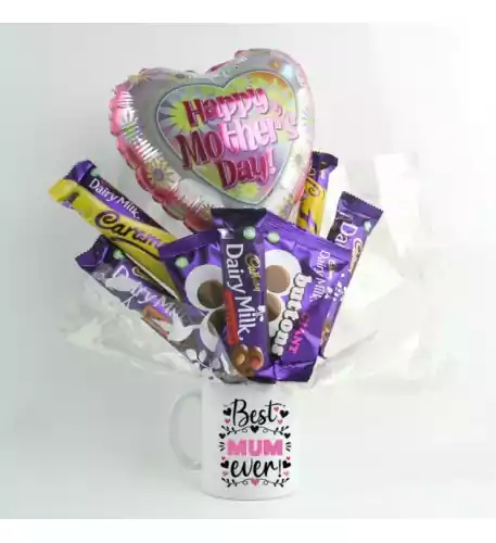 Best Mum Ever Chocolate Mug Bouquet