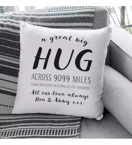 Hug Across the Miles Cushion